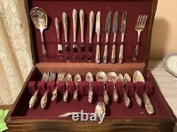 64 Piece Set, National Double Tested Silverplate (princess Royal 1930)