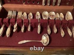 64 Piece Set, National Double Tested Silverplate (princess Royal 1930)