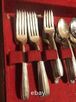 74 Piece WALLACE Brothers SILVER PLATE Flatware Soup Spoons SHARON Harmony House