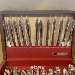 87 Piece Silver Plate Vintage1847 Rogers Brothers IS Springtime Pattern Flatware