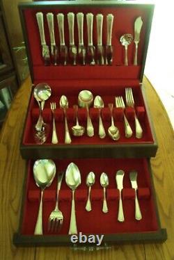 97 piece, National Silver Co, Adam 1917 Silver Plate, Complete Set in Case
