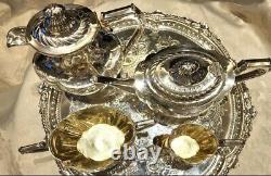 Antique Silver Plate Tea Coffee Set Victorian Era, 4-Piece, Rattray Dundee