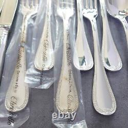 Christofle Malmaison 30 pieces Silver plated flatware with box