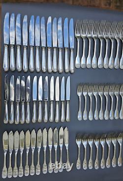 Christofle Vendome Silverplate Flatware Set For Twelve 120 Pieces