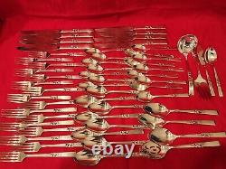 Community Morning Star Silver plate Flatware & Serving Total 56 Pieces Nice
