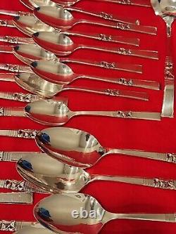Community Morning Star Silver plate Flatware & Serving Total 56 Pieces Nice