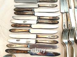 Community Silver Plate Bird Of Paradise Flatware For 12 80 Piece Free Ship