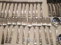 Community Silverplate 66 Pieces CORONATION Forks Spoons Knives Service For 12