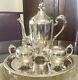 Eton Silver Silver Plate Vintage Mid-century 5-piece Footed Coffee Set