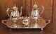 Fb Rogers Silver Plate Co 4 Piece Coffee & Tea Set With Sugar & Large 25 Tray