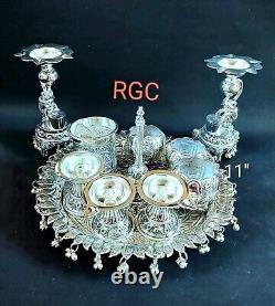 German silver pooja thali set/plate set for house warming pooja party 11 piece