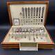 Holmes & Edwards Inlaid Silverware Lovely Lady 52 Piece Set + 6 Community Plate