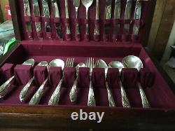 Holmes & Edwards Silver Plate Flatware By International Silver Co, 56 Pieces