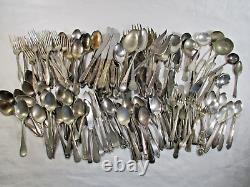 Lot 150 Pieces Silverplate Flatware, Crafts, Spoons, Large Serving, Spreaders