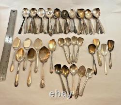 Lot of 55 Assorted Vintage Silverplate Sugar Spoons & Jelly Servers Lot#101