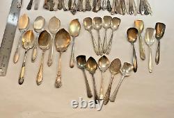 Lot of 55 Assorted Vintage Silverplate Sugar Spoons & Jelly Servers Lot#101