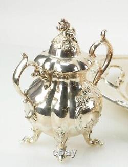 Reed & Barton Winthrop (Hand Chase) Silver plate 5 Piece Coffee and Tea set