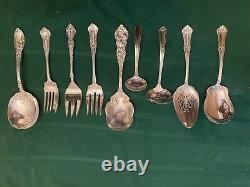 Silver plate 9 and antique server pieces