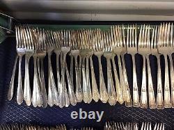 Silver plated flatware mixed lot 334 Pieces Includes Servers