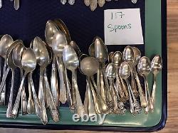 Silver plated flatware mixed lot 334 Pieces Includes Servers