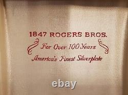 Vintage 1847 Rogers Bros 64 Pieces Silverplate Silverware with Wooden Box