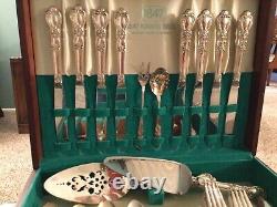 Vintage 1847 Rogers Bros Heritage Silverplate Flatware Set, 71 Pieces + Chest