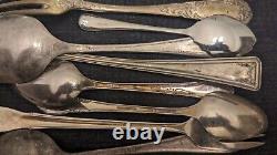 Vintage Lot 125 pieces mixed Silverplate Flatware 15 pounds Rogers and Others