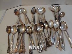 Vintage Mixed Lot 94 Pc 10# Silver Plate Lg Serving Utensils Spoons Ladles Forks