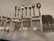 Vintage New England Silver Plate 53 Piece Flatware Set In Rosemary Pattern