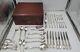 Vintage New England Silver Plate Rosemary Silverware Set With Storage 80 Pieces