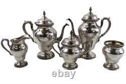 Wilcox Silver Co. I. S. Silver Plate 5 Piece Coffee And Tea Set No Tray N7053
