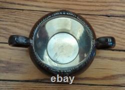 Service à café en argent plaqué communauté géorgienne en gadroon vintage 5 pièces